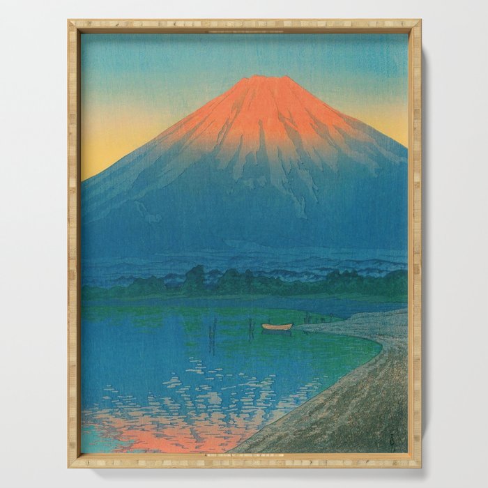 Lake Yamanaka and Mt.Fuji by Kawase Hasui Serving Tray Gallery Image 1