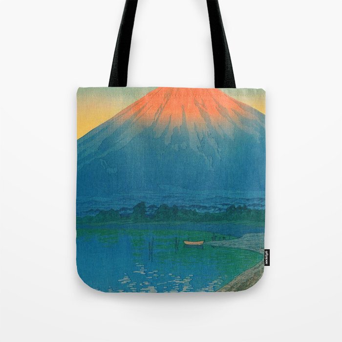Lake Yamanaka and Mt.Fuji by Kawase Hasui Tote Bag Gallery Image 1