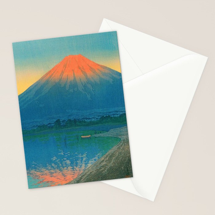 Lake Yamanaka and Mt.Fuji by Kawase Hasui Stationery Card Gallery Image 2