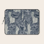 Tyrannosaurus rex indigo Laptop Sleeve Gallery Image 1
