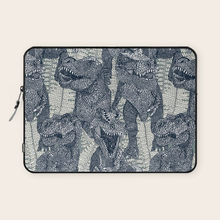 Tyrannosaurus rex indigo Laptop Sleeve Gallery Image 1