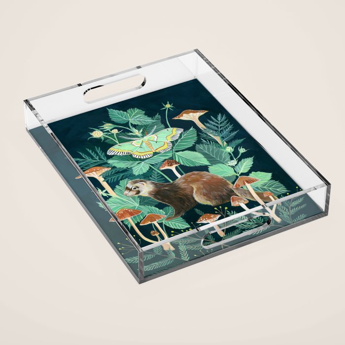 Ferret and Moth Acrylic Tray Gallery Image 1