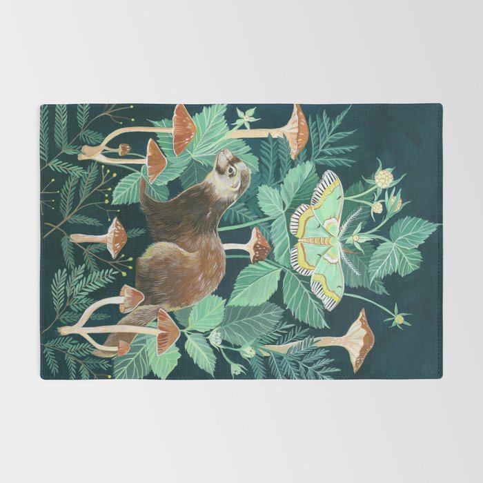 Ferret and Moth Rug Gallery Image 2