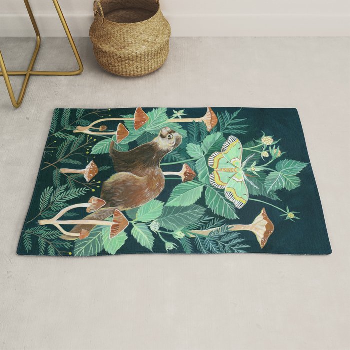 Ferret and Moth Rug Gallery Image 1