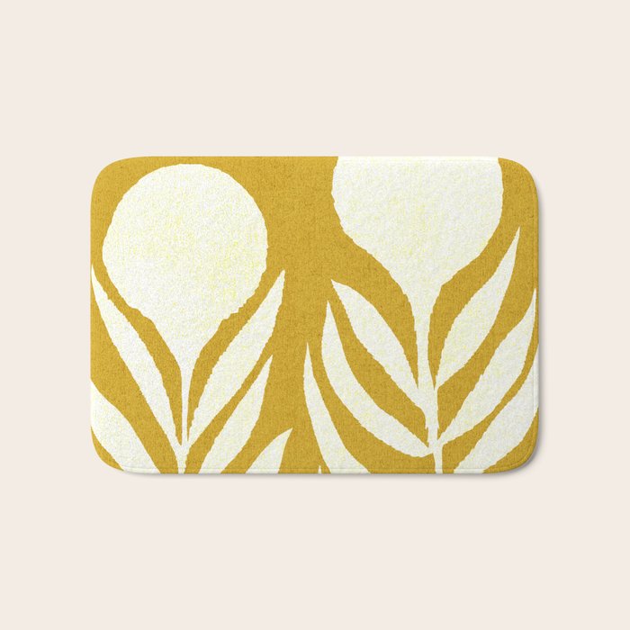 Flower 013-yellow Bath Mat Gallery Image 1