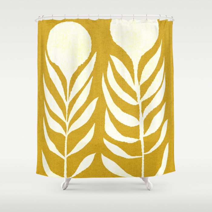 Flower 013-yellow Shower Curtain Gallery Image 1