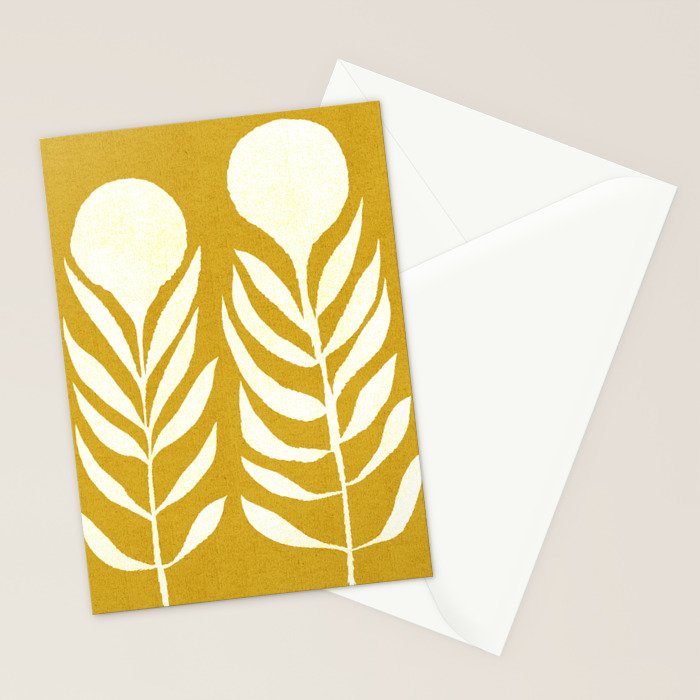 Flower 013-yellow Stationery Card Gallery Image 2
