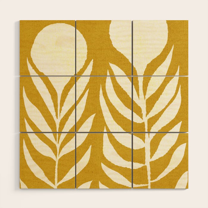 Flower 013-yellow Wood Wall Art Gallery Image 1