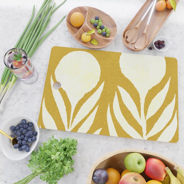 Flower 013-yellow Cutting Board Gallery Image 2