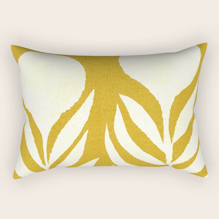 Flower 013-yellow Rectangular Pillow Gallery Image 1
