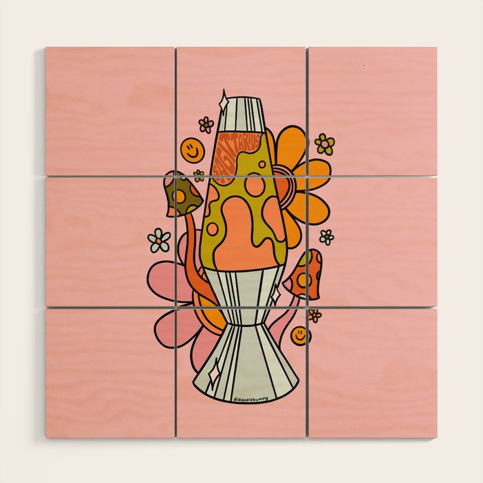 Sagittarius Lava Lamp Wood Wall Art Gallery Image 1