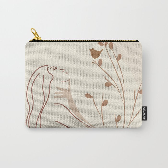 Abstract Woman Carry All Pouch Gallery Image 1