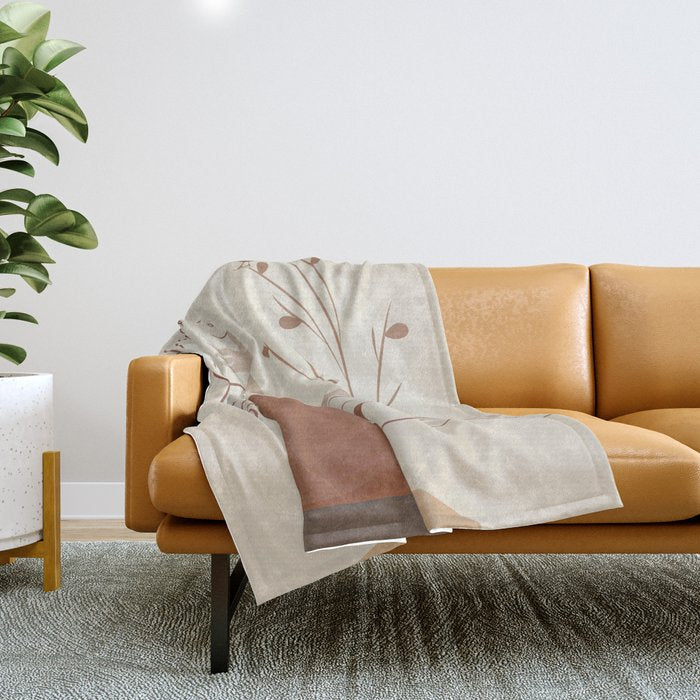 Abstract Woman Throw Blanket Gallery Image 1