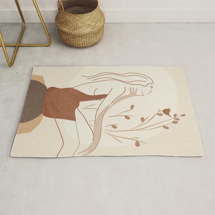 Abstract Woman Rug Gallery Image 1