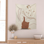 Abstract Woman Wall Tapestry Gallery Image 2