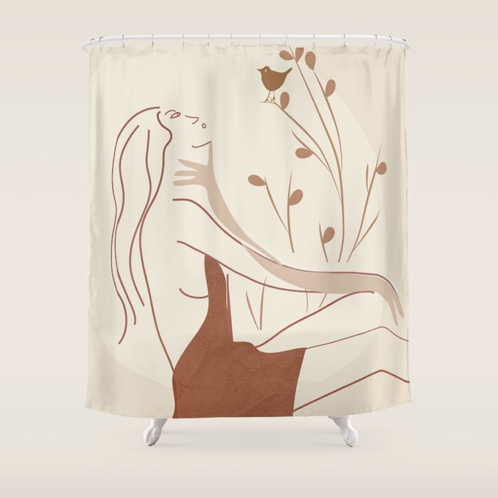 Abstract Woman Shower Curtain Gallery Image 1