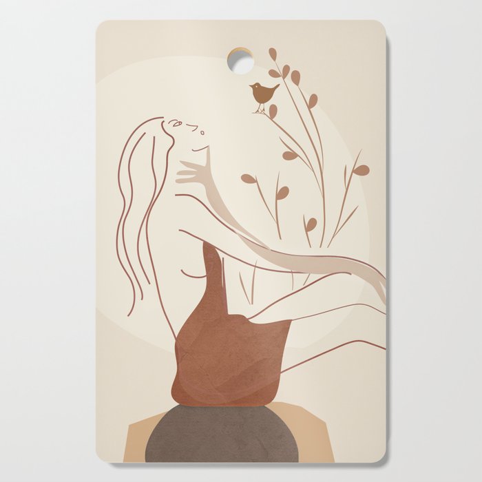 Abstract Woman Cutting Board Gallery Image 1