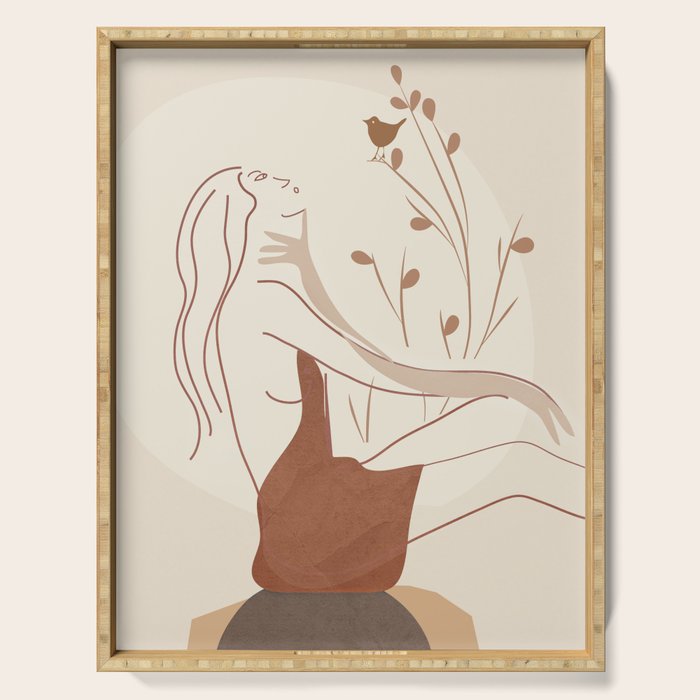 Abstract Woman Serving Tray Gallery Image 1