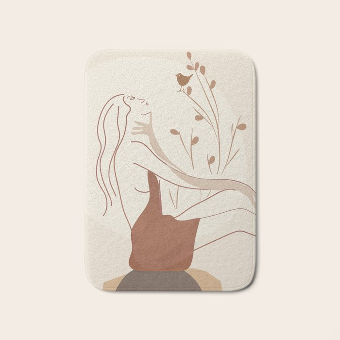 Abstract Woman Bath Mat Gallery Image 1