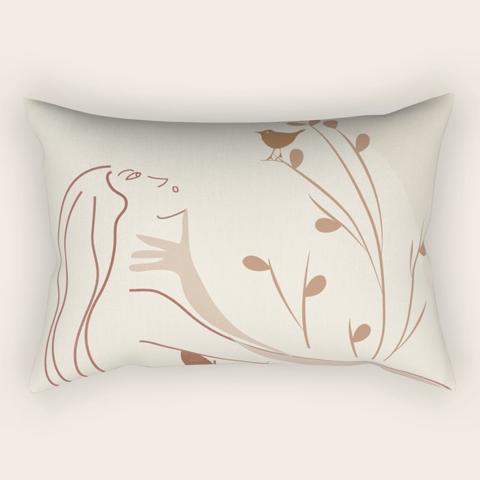 Abstract Woman Rectangular Pillow Gallery Image 2