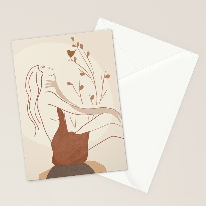 Abstract Woman Stationery Card Gallery Image 2