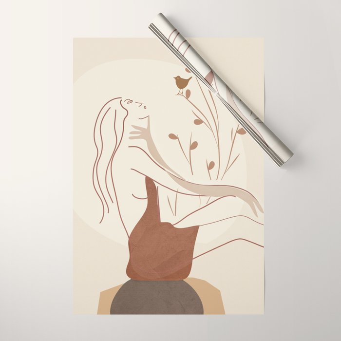 Abstract Woman Wrapping Paper Gallery Image 1
