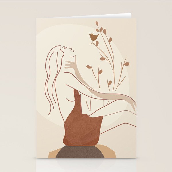 Abstract Woman Stationery Card Gallery Image 2