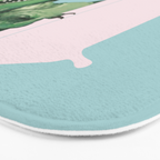 Playful T-Rex in Bathtub in Green Bath Mat Gallery Image 3