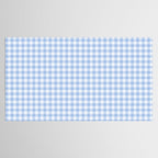 Gingham Plaid Pattern - Natural Sky Blue Tablecloth Gallery Image 2