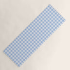 Gingham Plaid Pattern - Natural Sky Blue Yoga Mat Gallery Image 1