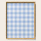 Gingham Plaid Pattern - Natural Sky Blue Serving Tray Gallery Image 1