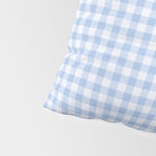 Gingham Plaid Pattern - Natural Sky Blue Pillow Sham Gallery Image 4