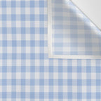 Gingham Plaid Pattern - Natural Sky Blue Wall Tapestry Gallery Image 3