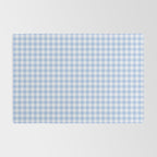 Gingham Plaid Pattern - Natural Sky Blue Rug Gallery Image 2