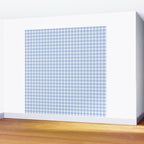 Gingham Plaid Pattern - Natural Sky Blue Wall Mural Gallery Image 2