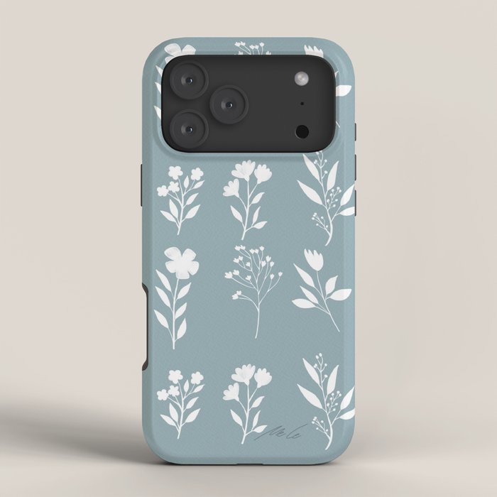 White Flower Pattern_05 iPhone Case Gallery Image 4