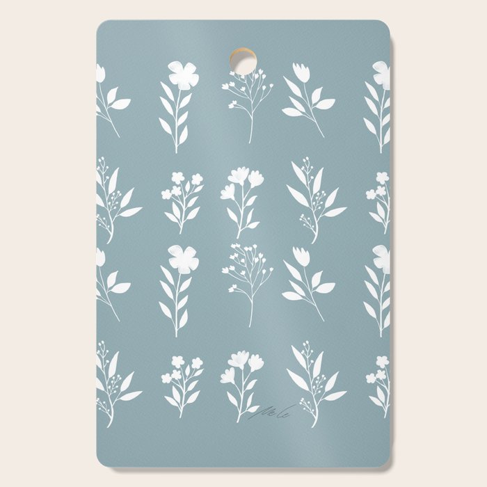 White Flower Pattern_05 Cutting Board Gallery Image 1