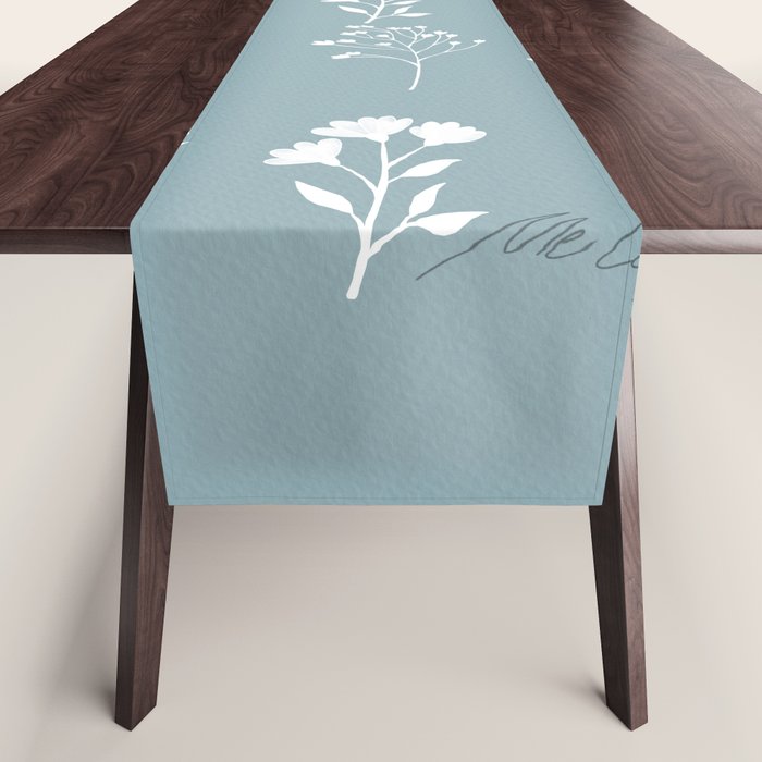 White Flower Pattern_05 Table Runner Gallery Image 1