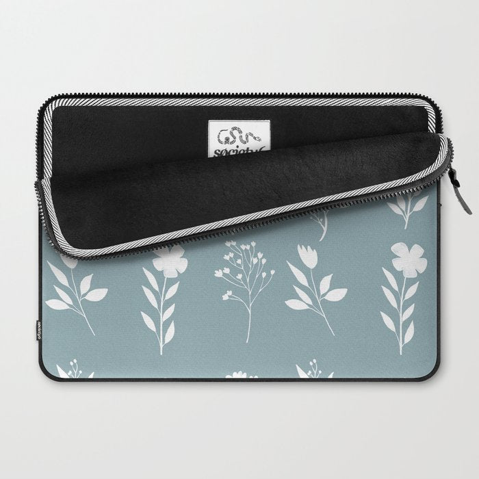 White Flower Pattern_05 Laptop Sleeve Gallery Image 2
