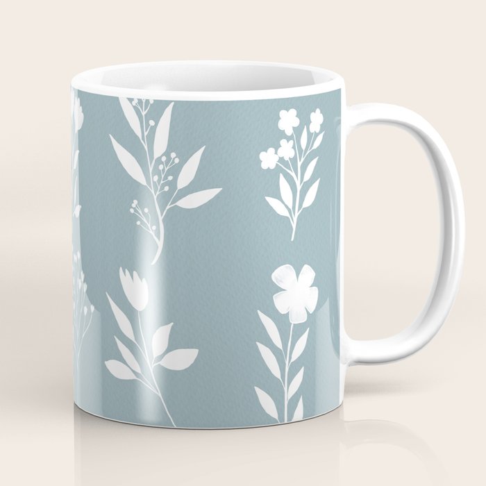White Flower Pattern_05 Coffee Mug Gallery Image 1