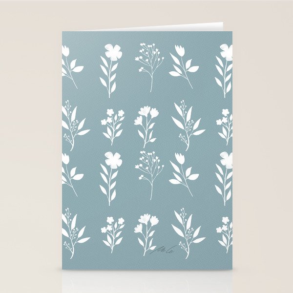 White Flower Pattern_05 Stationery Card Gallery Image 2