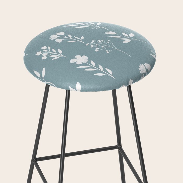 White Flower Pattern_05 Stool Gallery Image 2