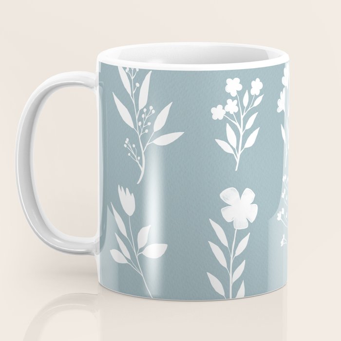 White Flower Pattern_05 Coffee Mug Gallery Image 3