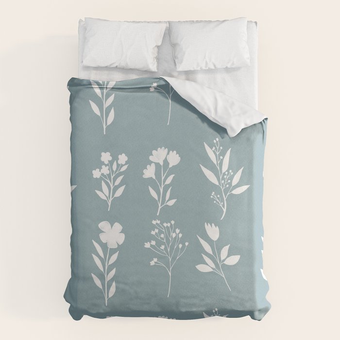 White Flower Pattern_05 Duvet Cover Gallery Image 6