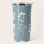 White Flower Pattern_05 Travel Mug Gallery Image 1