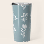 White Flower Pattern_05 Travel Mug Gallery Image 3