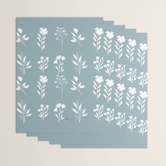 White Flower Pattern_05 Wrapping Paper Gallery Image 3