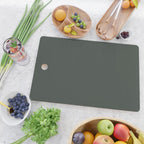Neutral Sage Grey Solid Color Cutting Board Gallery Image 2