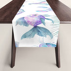 Colorful Water Colors Of Various Sea Animals Pattern Table Runner Gallery Image 1