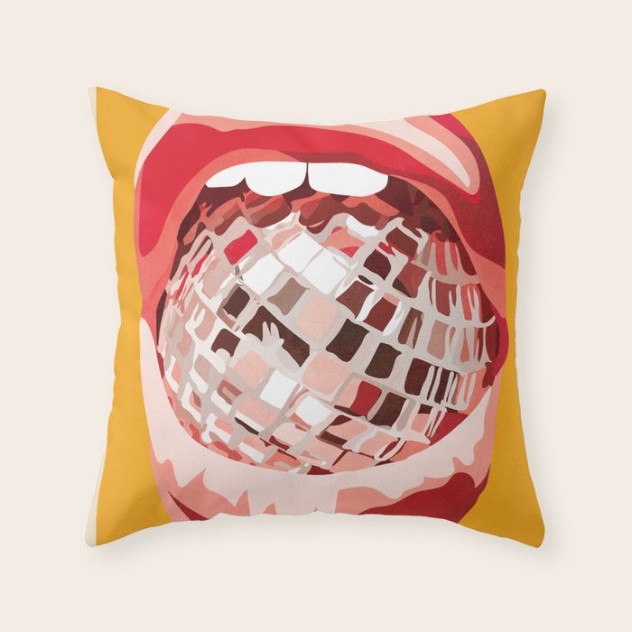 Disco Kiss 4 Throw Pillow Gallery Image 6